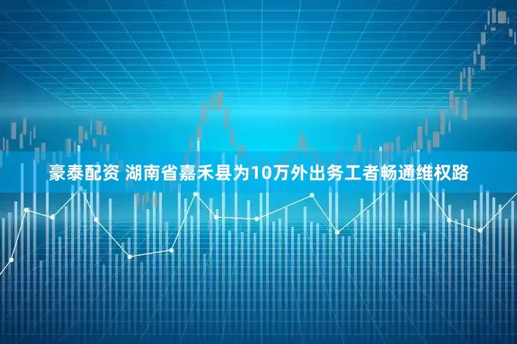豪泰配资 湖南省嘉禾县为10万外出务工者畅通维权路